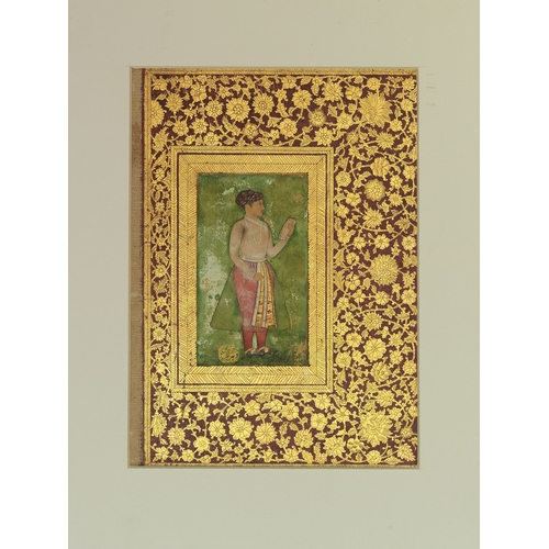 101 - PORTRAIT OF A PRINCE ATTRIBUTED MUGHAL MASTER MANOHAR, INDIA, DECCAN, BIJAPUR OR GOLCONDA, CIRCA 170... 