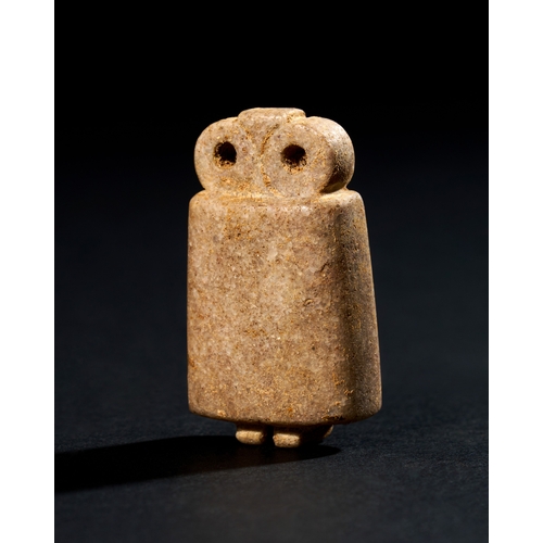 16 - A MARBLE DOUBLE EYE IDOL, CIRCA 3000 - 2000 B.C. This ancient marble double eye idol, dating from ap... 