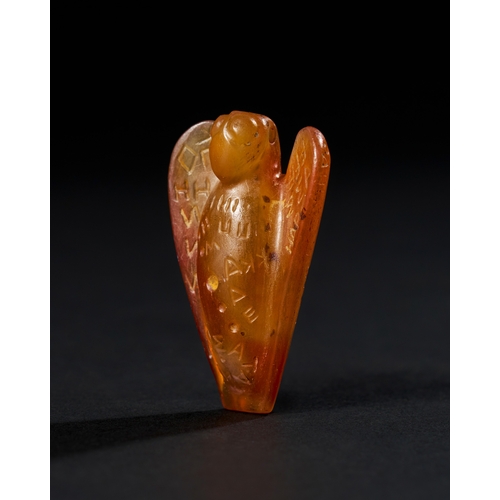 23 - AGNOSTIC PERIOD AGATE AMULET IN THE FORM OF A ANGELIC AGNOSTIC PERIOD AGATE AMULET IN THE FORM OF A ... 