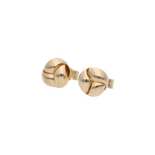 105 - 9ct Gold Crossover Stud Earrings. 9ct Gold Crossover Stud Earrings.            HALLMARKS: marked for... 