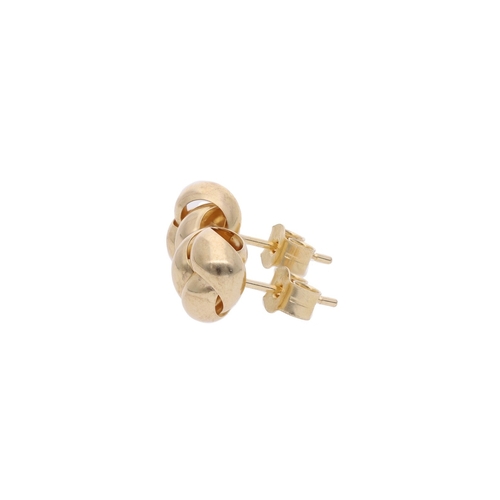 105 - 9ct Gold Crossover Stud Earrings. 9ct Gold Crossover Stud Earrings.            HALLMARKS: marked for... 