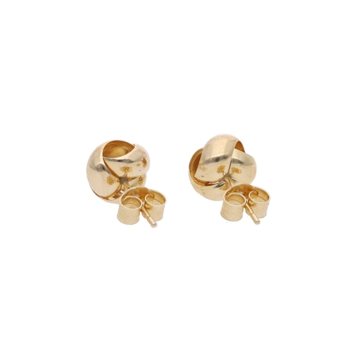 105 - 9ct Gold Crossover Stud Earrings. 9ct Gold Crossover Stud Earrings.            HALLMARKS: marked for... 