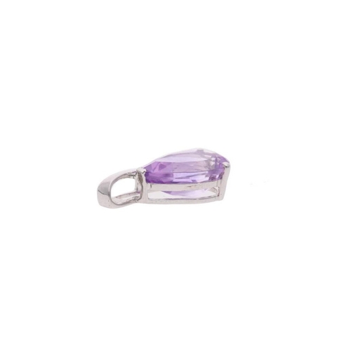 116 - 9ct White Gold and Amethyst Pendant. 9ct White Gold and Amethyst Pendant.            HALLMARKS: mark... 