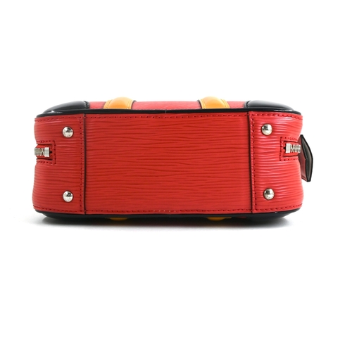 12 - Louis Vuitton Valisette Bag Louis Vuitton Valisette Black / Orange / Red, 21cm.     Hardware: S... 