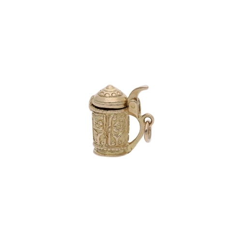 129 - 9ct Gold Tankard Charm Vintage 9ct Gold Ingot Charm/Pendant, London 1978 by S M co.            HALLM... 