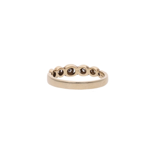 152 - 9ct Gold and Diamond Five Stone Ring, Size P 1/2. 9ct Gold and Diamond Five Stone Ring.            H... 