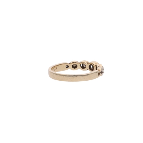 152 - 9ct Gold and Diamond Five Stone Ring, Size P 1/2. 9ct Gold and Diamond Five Stone Ring.            H... 