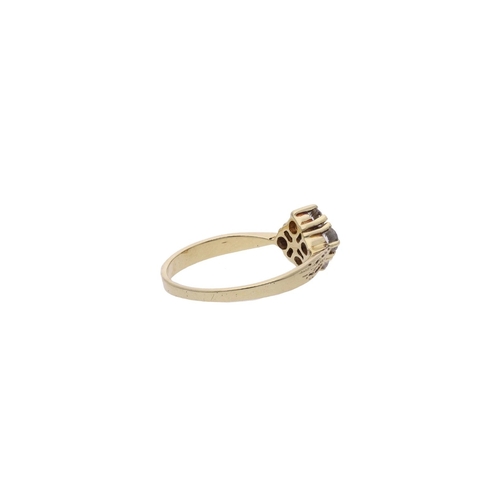 154 - 14ct Gold and Clear Stone Ring, Size 7 US | Size N 1/2 UK 14ct Gold and Clear Stone Ring            ... 