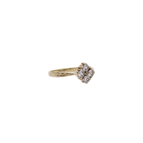 154 - 14ct Gold and Clear Stone Ring, Size 7 US | Size N 1/2 UK 14ct Gold and Clear Stone Ring            ... 