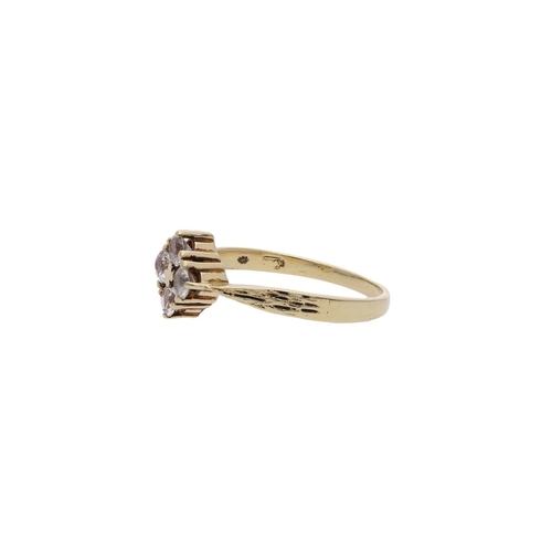 154 - 14ct Gold and Clear Stone Ring, Size 7 US | Size N 1/2 UK 14ct Gold and Clear Stone Ring            ... 