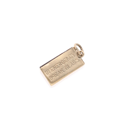 165 - Vintage 9ct Gold Emergency Five Pound Charm Vintage 9ct Gold Emergency Five Pound Charm            H... 