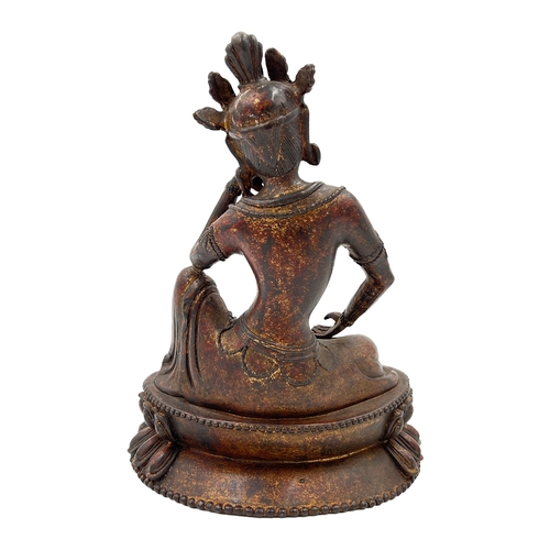 176 - A BRONZE FIGURE OF A BUDDHA A BRONZE FIGURE OF A BUDDHA    H: 20cm    ... 