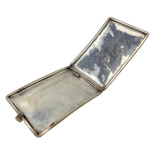 180 - IRAQI NIELLO SILVER CIGARETTE CASE, 20TH CENTURY W: 12cm, Weight: 161g