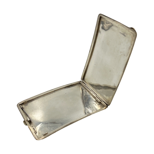 183 - IRAQI NIELLO SILVER CIGARETTE CASE, 20TH CENTURY W: 12.5cm, Weight: 170g