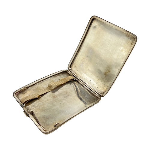 184 - NIELLO SILVER CIGARETTE CASE, IRAQ, 20TH CENTURY W: 9.5cm, Weight: 133g 