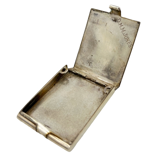 185 - SILVER AND NIELLO CIGARETTE CASE, IRAQ, 20TH CENTURY L: 5.5cm, Weight: 45g