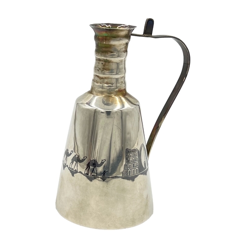 188 - IRAQI SILVER AND NIELLO WATER EWER, 20TH CENTURY H: 15.5cm, Weight: 188g