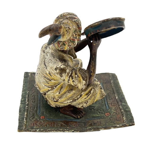 194 - COLD PAINTED BRONZE FIGURE IN THE MANNER OF BERGMAN COLD PAINTED BRONZE FIGURE IN THE MANNER OF BERG... 