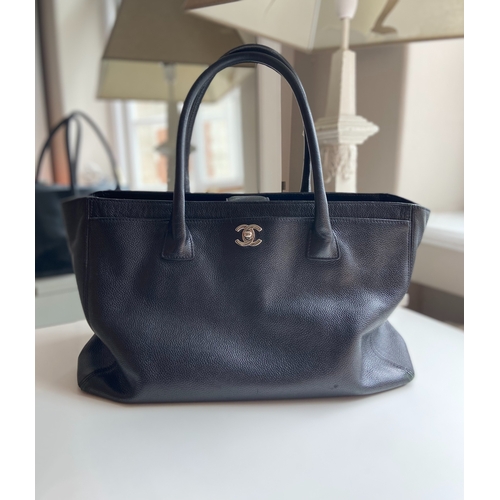 2 - A Chanel CERF Executive Tote Chanel Executive Tote Black, 36cm.     Hardware: Silver    Accesso... 