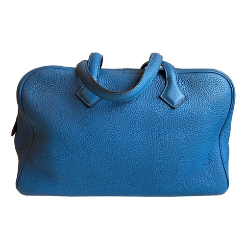 20 - Hermes Victoria 35 Bleu de Galice Bag Hermes Victoria 35 Bleu de Galice, 35cm.     Hardware: Pa... 