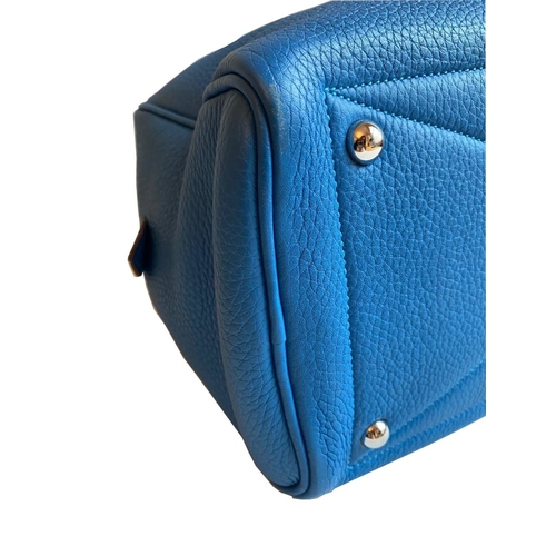 20 - Hermes Victoria 35 Bleu de Galice Bag Hermes Victoria 35 Bleu de Galice, 35cm.     Hardware: Pa... 