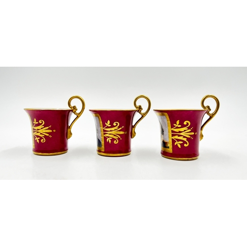 200 - PARIS PORCELAIN NAPOLEONIC TEA SET PARIS PORCELAIN NAPOLEONIC TEA SET    Teapot, H: 25cm, W: 23.5cm,... 