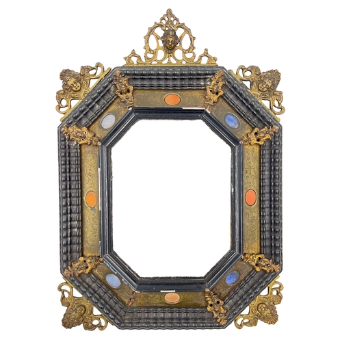 217 - ANTIQUE OCTAGONAL MIRROR, FRENCH, 19TH CENTURY ANTIQUE OCTAGONAL MIRROR, FRENCH, 19TH CENTURY    H: ... 