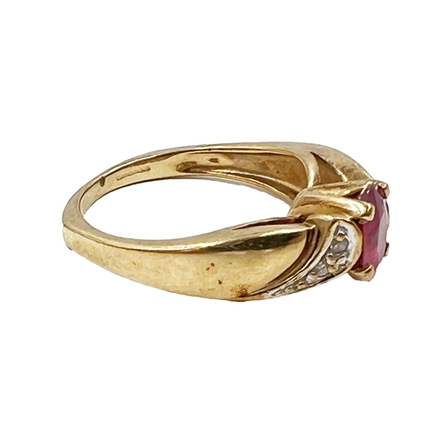 24 - 9 Carat Yellow Gold and Ruby Ring 9 Carat Yellow Gold and Ruby Ring     HALLMARKS: Marked for 9... 