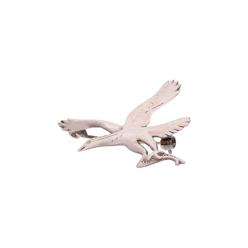 36 - Vintage Scottish Sterling Silver Eagle Hunting Brooch, Edinburgh 1970. Vintage Scottish Sterling Sil... 