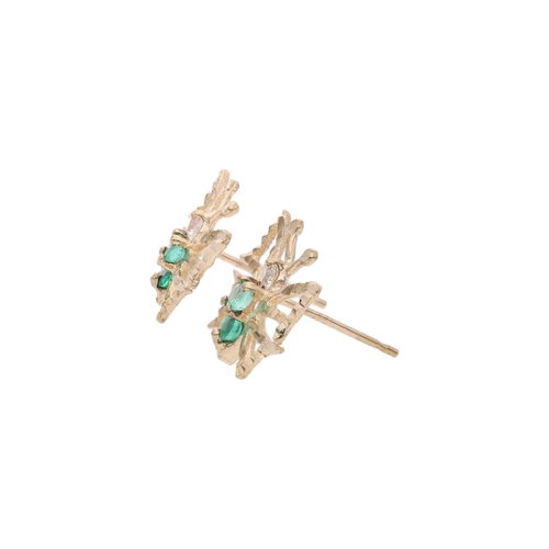 38 - 9ct Gold Emerald Butterfly Earrings 9ct Gold Emerald Butterfly Earrings, DO NOT COME WITH BUTTERFLY ... 