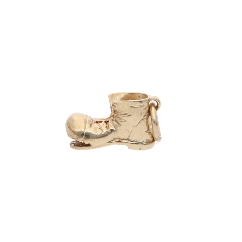 44 - 9ct Gold Boot Charm 9ct Gold Boot Charm            HALLMARKS: Marked for 9ct Gold              MEASU... 