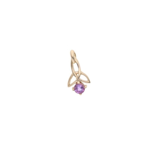 46 - 9ct Gold and Amethyst Celtic Pendant. 9ct Gold and Amethyst Celtic Pendant.            HALLMARKS: ma... 