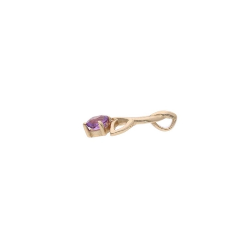 46 - 9ct Gold and Amethyst Celtic Pendant. 9ct Gold and Amethyst Celtic Pendant.            HALLMARKS: ma... 