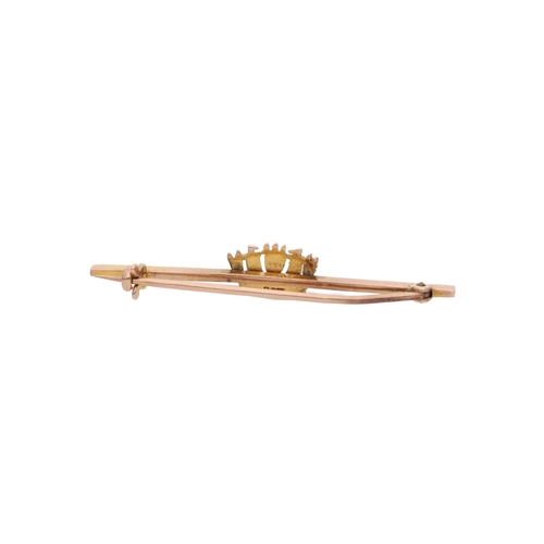 49 - 9ct Gold Crown Brooch 9ct Gold Crown Brooch            HALLMARKS: marked for 9ct Gold              M... 