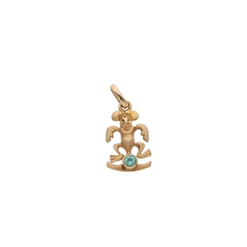 55 - 18ct Gold and Topaz Bird Pendant/Charm 18ct Gold and Topaz Bird Pendant/Charm            HALLMARKS: ... 