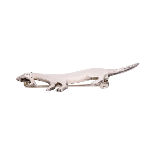 60 - Vintage Scottish Sterling Silver Otter Brooch, Edinburgh 1975. Vintage Scottish Sterling Silver Otte... 