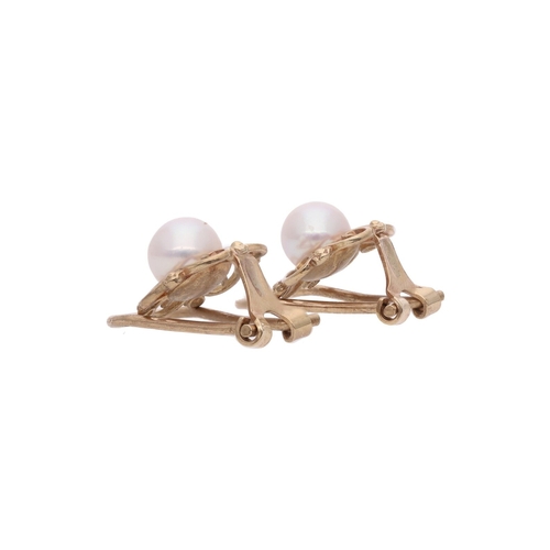 64 - 9ct Gold and Pearl Clip on Earrings. 9ct Gold and Pearl Clip on Earrings.            HALLMARKS: mark... 