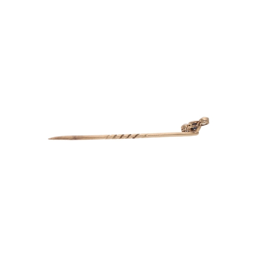 70 - 9ct Gold Sapphire and Pearl Stick Pin. 9ct Gold Sapphire and Pearl Stick Pin.            HALLMARKS: ... 