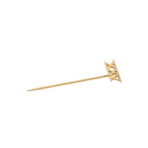 75 - 15ct Gold XXV Stick Pin. 15ct Gold XXV Stick Pin.            HALLMARKS: tested for 15ct Gold        ... 