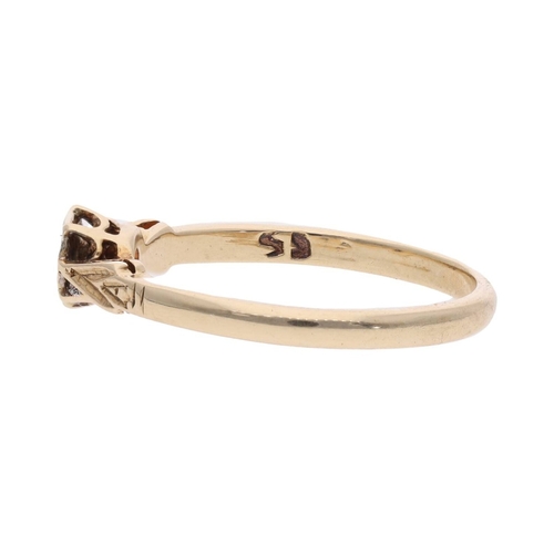 79 - 9ct Gold and Diamond Single Stone Ring, Size M. 9ct Gold and Diamond Single Stone Ring            HA... 