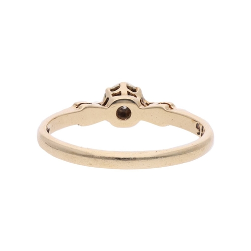 79 - 9ct Gold and Diamond Single Stone Ring, Size M. 9ct Gold and Diamond Single Stone Ring            HA... 