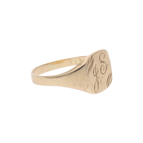 80 - 9ct Gold Signet Ring, Size L 9ct Gold Signet Ring, Size L            HALLMARKS: marked for 9ct Gold ... 