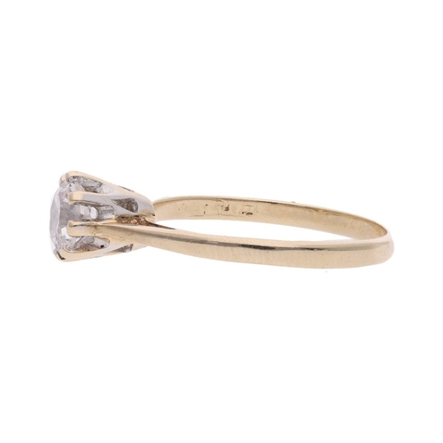 82 - 9ct Gold and Cubic Zirconia Solitaire Ring, Size H. 9ct Gold and Cubic Zirconia Solitaire Ring.     ... 