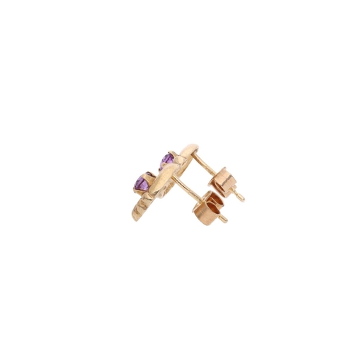 87 - 9ct Gold and Amethyst Stud Earrings. 9ct Gold and Amethyst Stud Earrings.            HALLMARKS: mark... 