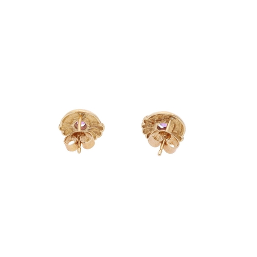 87 - 9ct Gold and Amethyst Stud Earrings. 9ct Gold and Amethyst Stud Earrings.            HALLMARKS: mark... 