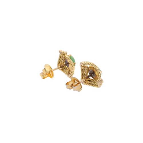 88 - 9ct Gold and Jade Stud Earrings. 9ct Gold and Jade Stud Earrings.            HALLMARKS: 9ct Gold    ... 