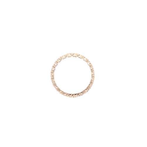 90 - 9ct Gold and Cubic Zirconia Full Eternity Ring, Size 8 | P 1/2. 9ct Gold and Cubic Zirconia Full Ete... 