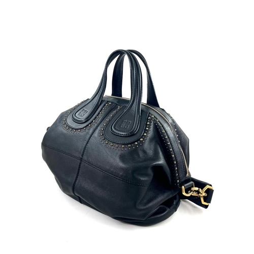 8 - A Givenchy Nightingale Handbag Givenchy Nightengale in Black, 42cm.     Hardware: Gold    Leath... 