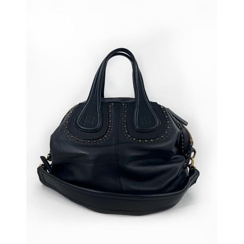 8 - A Givenchy Nightingale Handbag Givenchy Nightengale in Black, 42cm.     Hardware: Gold    Leath... 