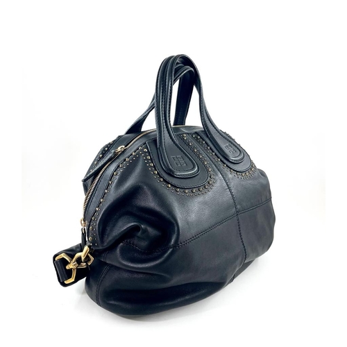 8 - A Givenchy Nightingale Handbag Givenchy Nightengale in Black, 42cm.     Hardware: Gold    Leath... 